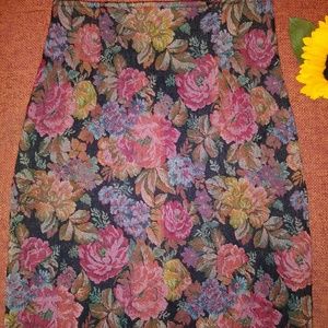 The Limited Bodycon Rose Skirt (Black)